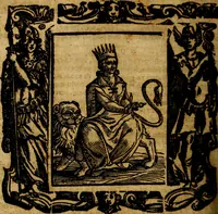An illustration from Iconologia di Cesare Ripa Perugina ... Nella quale si descrivono diverse imagini di virtù, vitij, affetti, passioni humane, arti discipline, humori, elementi, corpi celesti, prouincie d'Italia, fiumi, tutte le parti del mondo, ed altre infinite materie. Opera utile ad oratori, predicatori, poeti pittori, sculptori, disegnatori, e ad ogni studioso, per inuentar concetti, emblemi, ed imprese, per diuisare qualsiuoglia appatato nuttiale, funerale, trionfale. Per rappresentar poemi drammatici, e per figurare co'suoi propij simboli ciò, che può cadere in pensiero humano. Ampliata ultimamente dallo stresso autore di CC. imagini, e erricchita di molti discorsi pieni di varia eruditione .. (1613)
