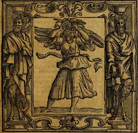 An illustration from Iconologia di Cesare Ripa Perugina ... Nella quale si descrivono diverse imagini di virtù, vitij, affetti, passioni humane, arti discipline, humori, elementi, corpi celesti, prouincie d'Italia, fiumi, tutte le parti del mondo, ed altre infinite materie. Opera utile ad oratori, predicatori, poeti pittori, sculptori, disegnatori, e ad ogni studioso, per inuentar concetti, emblemi, ed imprese, per diuisare qualsiuoglia appatato nuttiale, funerale, trionfale. Per rappresentar poemi drammatici, e per figurare co'suoi propij simboli ciò, che può cadere in pensiero humano. Ampliata ultimamente dallo stresso autore di CC. imagini, e erricchita di molti discorsi pieni di varia eruditione .. (1613)