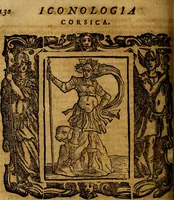 An illustration from Iconologia di Cesare Ripa Perugina ... Nella quale si descrivono diverse imagini di virtù, vitij, affetti, passioni humane, arti discipline, humori, elementi, corpi celesti, prouincie d'Italia, fiumi, tutte le parti del mondo, ed altre infinite materie. Opera utile ad oratori, predicatori, poeti pittori, sculptori, disegnatori, e ad ogni studioso, per inuentar concetti, emblemi, ed imprese, per diuisare qualsiuoglia appatato nuttiale, funerale, trionfale. Per rappresentar poemi drammatici, e per figurare co'suoi propij simboli ciò, che può cadere in pensiero humano. Ampliata ultimamente dallo stresso autore di CC. imagini, e erricchita di molti discorsi pieni di varia eruditione .. (1613)