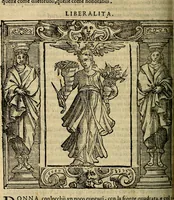 An illustration from Iconologia di Cesare Ripa Perugina ... Nella quale si descrivono diverse imagini di virtù, vitij, affetti, passioni humane, arti discipline, humori, elementi, corpi celesti, prouincie d'Italia, fiumi, tutte le parti del mondo, ed altre infinite materie. Opera utile ad oratori, predicatori, poeti pittori, sculptori, disegnatori, e ad ogni studioso, per inuentar concetti, emblemi, ed imprese, per diuisare qualsiuoglia appatato nuttiale, funerale, trionfale. Per rappresentar poemi drammatici, e per figurare co'suoi propij simboli ciò, che può cadere in pensiero humano. Ampliata ultimamente dallo stresso autore di CC. imagini, e erricchita di molti discorsi pieni di varia eruditione .. (1613)