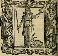 An illustration from Iconologia di Cesare Ripa Perugina ... Nella quale si descrivono diverse imagini di virtù, vitij, affetti, passioni humane, arti discipline, humori, elementi, corpi celesti, prouincie d'Italia, fiumi, tutte le parti del mondo, ed altre infinite materie. Opera utile ad oratori, predicatori, poeti pittori, sculptori, disegnatori, e ad ogni studioso, per inuentar concetti, emblemi, ed imprese, per diuisare qualsiuoglia appatato nuttiale, funerale, trionfale. Per rappresentar poemi drammatici, e per figurare co'suoi propij simboli ciò, che può cadere in pensiero humano. Ampliata ultimamente dallo stresso autore di CC. imagini, e erricchita di molti discorsi pieni di varia eruditione .. (1613)