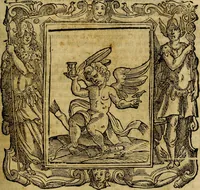 An illustration from Iconologia di Cesare Ripa Perugina ... Nella quale si descrivono diverse imagini di virtù, vitij, affetti, passioni humane, arti discipline, humori, elementi, corpi celesti, prouincie d'Italia, fiumi, tutte le parti del mondo, ed altre infinite materie. Opera utile ad oratori, predicatori, poeti pittori, sculptori, disegnatori, e ad ogni studioso, per inuentar concetti, emblemi, ed imprese, per diuisare qualsiuoglia appatato nuttiale, funerale, trionfale. Per rappresentar poemi drammatici, e per figurare co'suoi propij simboli ciò, che può cadere in pensiero humano. Ampliata ultimamente dallo stresso autore di CC. imagini, e erricchita di molti discorsi pieni di varia eruditione .. (1613)