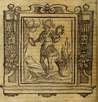 An illustration from Iconologia di Cesare Ripa Perugina ... Nella quale si descrivono diverse imagini di virtù, vitij, affetti, passioni humane, arti discipline, humori, elementi, corpi celesti, prouincie d'Italia, fiumi, tutte le parti del mondo, ed altre infinite materie. Opera utile ad oratori, predicatori, poeti pittori, sculptori, disegnatori, e ad ogni studioso, per inuentar concetti, emblemi, ed imprese, per diuisare qualsiuoglia appatato nuttiale, funerale, trionfale. Per rappresentar poemi drammatici, e per figurare co'suoi propij simboli ciò, che può cadere in pensiero humano. Ampliata ultimamente dallo stresso autore di CC. imagini, e erricchita di molti discorsi pieni di varia eruditione .. (1613)