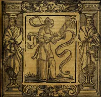 An illustration from Iconologia di Cesare Ripa Perugina ... Nella quale si descrivono diverse imagini di virtù, vitij, affetti, passioni humane, arti discipline, humori, elementi, corpi celesti, prouincie d'Italia, fiumi, tutte le parti del mondo, ed altre infinite materie. Opera utile ad oratori, predicatori, poeti pittori, sculptori, disegnatori, e ad ogni studioso, per inuentar concetti, emblemi, ed imprese, per diuisare qualsiuoglia appatato nuttiale, funerale, trionfale. Per rappresentar poemi drammatici, e per figurare co'suoi propij simboli ciò, che può cadere in pensiero humano. Ampliata ultimamente dallo stresso autore di CC. imagini, e erricchita di molti discorsi pieni di varia eruditione .. (1613)