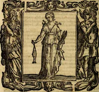 An illustration from Iconologia di Cesare Ripa Perugina ... Nella quale si descrivono diverse imagini di virtù, vitij, affetti, passioni humane, arti discipline, humori, elementi, corpi celesti, prouincie d'Italia, fiumi, tutte le parti del mondo, ed altre infinite materie. Opera utile ad oratori, predicatori, poeti pittori, sculptori, disegnatori, e ad ogni studioso, per inuentar concetti, emblemi, ed imprese, per diuisare qualsiuoglia appatato nuttiale, funerale, trionfale. Per rappresentar poemi drammatici, e per figurare co'suoi propij simboli ciò, che può cadere in pensiero humano. Ampliata ultimamente dallo stresso autore di CC. imagini, e erricchita di molti discorsi pieni di varia eruditione .. (1613)