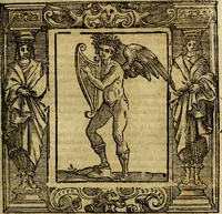 An illustration from Iconologia di Cesare Ripa Perugina ... Nella quale si descrivono diverse imagini di virtù, vitij, affetti, passioni humane, arti discipline, humori, elementi, corpi celesti, prouincie d'Italia, fiumi, tutte le parti del mondo, ed altre infinite materie. Opera utile ad oratori, predicatori, poeti pittori, sculptori, disegnatori, e ad ogni studioso, per inuentar concetti, emblemi, ed imprese, per diuisare qualsiuoglia appatato nuttiale, funerale, trionfale. Per rappresentar poemi drammatici, e per figurare co'suoi propij simboli ciò, che può cadere in pensiero humano. Ampliata ultimamente dallo stresso autore di CC. imagini, e erricchita di molti discorsi pieni di varia eruditione .. (1613)