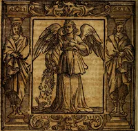 An illustration from Iconologia di Cesare Ripa Perugina ... Nella quale si descrivono diverse imagini di virtù, vitij, affetti, passioni humane, arti discipline, humori, elementi, corpi celesti, prouincie d'Italia, fiumi, tutte le parti del mondo, ed altre infinite materie. Opera utile ad oratori, predicatori, poeti pittori, sculptori, disegnatori, e ad ogni studioso, per inuentar concetti, emblemi, ed imprese, per diuisare qualsiuoglia appatato nuttiale, funerale, trionfale. Per rappresentar poemi drammatici, e per figurare co'suoi propij simboli ciò, che può cadere in pensiero humano. Ampliata ultimamente dallo stresso autore di CC. imagini, e erricchita di molti discorsi pieni di varia eruditione .. (1613)