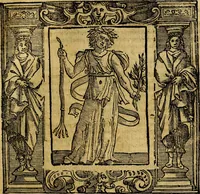 An illustration from Iconologia di Cesare Ripa Perugina ... Nella quale si descrivono diverse imagini di virtù, vitij, affetti, passioni humane, arti discipline, humori, elementi, corpi celesti, prouincie d'Italia, fiumi, tutte le parti del mondo, ed altre infinite materie. Opera utile ad oratori, predicatori, poeti pittori, sculptori, disegnatori, e ad ogni studioso, per inuentar concetti, emblemi, ed imprese, per diuisare qualsiuoglia appatato nuttiale, funerale, trionfale. Per rappresentar poemi drammatici, e per figurare co'suoi propij simboli ciò, che può cadere in pensiero humano. Ampliata ultimamente dallo stresso autore di CC. imagini, e erricchita di molti discorsi pieni di varia eruditione .. (1613)