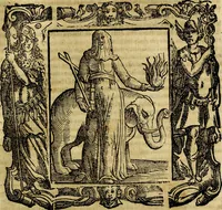 An illustration from Iconologia di Cesare Ripa Perugina ... Nella quale si descrivono diverse imagini di virtù, vitij, affetti, passioni humane, arti discipline, humori, elementi, corpi celesti, prouincie d'Italia, fiumi, tutte le parti del mondo, ed altre infinite materie. Opera utile ad oratori, predicatori, poeti pittori, sculptori, disegnatori, e ad ogni studioso, per inuentar concetti, emblemi, ed imprese, per diuisare qualsiuoglia appatato nuttiale, funerale, trionfale. Per rappresentar poemi drammatici, e per figurare co'suoi propij simboli ciò, che può cadere in pensiero humano. Ampliata ultimamente dallo stresso autore di CC. imagini, e erricchita di molti discorsi pieni di varia eruditione .. (1613)