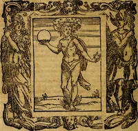 An illustration from Iconologia di Cesare Ripa Perugina ... Nella quale si descrivono diverse imagini di virtù, vitij, affetti, passioni humane, arti discipline, humori, elementi, corpi celesti, prouincie d'Italia, fiumi, tutte le parti del mondo, ed altre infinite materie. Opera utile ad oratori, predicatori, poeti pittori, sculptori, disegnatori, e ad ogni studioso, per inuentar concetti, emblemi, ed imprese, per diuisare qualsiuoglia appatato nuttiale, funerale, trionfale. Per rappresentar poemi drammatici, e per figurare co'suoi propij simboli ciò, che può cadere in pensiero humano. Ampliata ultimamente dallo stresso autore di CC. imagini, e erricchita di molti discorsi pieni di varia eruditione .. (1613)