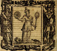 An illustration from Iconologia di Cesare Ripa Perugina ... Nella quale si descrivono diverse imagini di virtù, vitij, affetti, passioni humane, arti discipline, humori, elementi, corpi celesti, prouincie d'Italia, fiumi, tutte le parti del mondo, ed altre infinite materie. Opera utile ad oratori, predicatori, poeti pittori, sculptori, disegnatori, e ad ogni studioso, per inuentar concetti, emblemi, ed imprese, per diuisare qualsiuoglia appatato nuttiale, funerale, trionfale. Per rappresentar poemi drammatici, e per figurare co'suoi propij simboli ciò, che può cadere in pensiero humano. Ampliata ultimamente dallo stresso autore di CC. imagini, e erricchita di molti discorsi pieni di varia eruditione .. (1613)