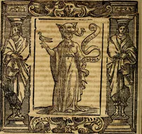 An illustration from Iconologia di Cesare Ripa Perugina ... Nella quale si descrivono diverse imagini di virtù, vitij, affetti, passioni humane, arti discipline, humori, elementi, corpi celesti, prouincie d'Italia, fiumi, tutte le parti del mondo, ed altre infinite materie. Opera utile ad oratori, predicatori, poeti pittori, sculptori, disegnatori, e ad ogni studioso, per inuentar concetti, emblemi, ed imprese, per diuisare qualsiuoglia appatato nuttiale, funerale, trionfale. Per rappresentar poemi drammatici, e per figurare co'suoi propij simboli ciò, che può cadere in pensiero humano. Ampliata ultimamente dallo stresso autore di CC. imagini, e erricchita di molti discorsi pieni di varia eruditione .. (1613)