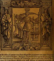 An illustration from Iconologia di Cesare Ripa Perugina ... Nella quale si descrivono diverse imagini di virtù, vitij, affetti, passioni humane, arti discipline, humori, elementi, corpi celesti, prouincie d'Italia, fiumi, tutte le parti del mondo, ed altre infinite materie. Opera utile ad oratori, predicatori, poeti pittori, sculptori, disegnatori, e ad ogni studioso, per inuentar concetti, emblemi, ed imprese, per diuisare qualsiuoglia appatato nuttiale, funerale, trionfale. Per rappresentar poemi drammatici, e per figurare co'suoi propij simboli ciò, che può cadere in pensiero humano. Ampliata ultimamente dallo stresso autore di CC. imagini, e erricchita di molti discorsi pieni di varia eruditione .. (1613)
