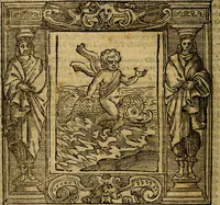 An illustration from Iconologia di Cesare Ripa Perugina ... Nella quale si descrivono diverse imagini di virtù, vitij, affetti, passioni humane, arti discipline, humori, elementi, corpi celesti, prouincie d'Italia, fiumi, tutte le parti del mondo, ed altre infinite materie. Opera utile ad oratori, predicatori, poeti pittori, sculptori, disegnatori, e ad ogni studioso, per inuentar concetti, emblemi, ed imprese, per diuisare qualsiuoglia appatato nuttiale, funerale, trionfale. Per rappresentar poemi drammatici, e per figurare co'suoi propij simboli ciò, che può cadere in pensiero humano. Ampliata ultimamente dallo stresso autore di CC. imagini, e erricchita di molti discorsi pieni di varia eruditione .. (1613)