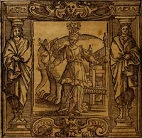 An illustration from Iconologia di Cesare Ripa Perugina ... Nella quale si descrivono diverse imagini di virtù, vitij, affetti, passioni humane, arti discipline, humori, elementi, corpi celesti, prouincie d'Italia, fiumi, tutte le parti del mondo, ed altre infinite materie. Opera utile ad oratori, predicatori, poeti pittori, sculptori, disegnatori, e ad ogni studioso, per inuentar concetti, emblemi, ed imprese, per diuisare qualsiuoglia appatato nuttiale, funerale, trionfale. Per rappresentar poemi drammatici, e per figurare co'suoi propij simboli ciò, che può cadere in pensiero humano. Ampliata ultimamente dallo stresso autore di CC. imagini, e erricchita di molti discorsi pieni di varia eruditione .. (1613)