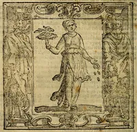An illustration from Iconologia di Cesare Ripa Perugina ... Nella quale si descrivono diverse imagini di virtù, vitij, affetti, passioni humane, arti discipline, humori, elementi, corpi celesti, prouincie d'Italia, fiumi, tutte le parti del mondo, ed altre infinite materie. Opera utile ad oratori, predicatori, poeti pittori, sculptori, disegnatori, e ad ogni studioso, per inuentar concetti, emblemi, ed imprese, per diuisare qualsiuoglia appatato nuttiale, funerale, trionfale. Per rappresentar poemi drammatici, e per figurare co'suoi propij simboli ciò, che può cadere in pensiero humano. Ampliata ultimamente dallo stresso autore di CC. imagini, e erricchita di molti discorsi pieni di varia eruditione .. (1613)