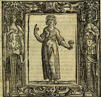 An illustration from Iconologia di Cesare Ripa Perugina ... Nella quale si descrivono diverse imagini di virtù, vitij, affetti, passioni humane, arti discipline, humori, elementi, corpi celesti, prouincie d'Italia, fiumi, tutte le parti del mondo, ed altre infinite materie. Opera utile ad oratori, predicatori, poeti pittori, sculptori, disegnatori, e ad ogni studioso, per inuentar concetti, emblemi, ed imprese, per diuisare qualsiuoglia appatato nuttiale, funerale, trionfale. Per rappresentar poemi drammatici, e per figurare co'suoi propij simboli ciò, che può cadere in pensiero humano. Ampliata ultimamente dallo stresso autore di CC. imagini, e erricchita di molti discorsi pieni di varia eruditione .. (1613)
