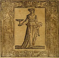 An illustration from Iconologia di Cesare Ripa Perugina ... Nella quale si descrivono diverse imagini di virtù, vitij, affetti, passioni humane, arti discipline, humori, elementi, corpi celesti, prouincie d'Italia, fiumi, tutte le parti del mondo, ed altre infinite materie. Opera utile ad oratori, predicatori, poeti pittori, sculptori, disegnatori, e ad ogni studioso, per inuentar concetti, emblemi, ed imprese, per diuisare qualsiuoglia appatato nuttiale, funerale, trionfale. Per rappresentar poemi drammatici, e per figurare co'suoi propij simboli ciò, che può cadere in pensiero humano. Ampliata ultimamente dallo stresso autore di CC. imagini, e erricchita di molti discorsi pieni di varia eruditione .. (1613)