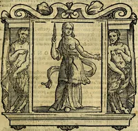 An illustration from Iconologia di Cesare Ripa Perugina ... Nella quale si descrivono diverse imagini di virtù, vitij, affetti, passioni humane, arti discipline, humori, elementi, corpi celesti, prouincie d'Italia, fiumi, tutte le parti del mondo, ed altre infinite materie. Opera utile ad oratori, predicatori, poeti pittori, sculptori, disegnatori, e ad ogni studioso, per inuentar concetti, emblemi, ed imprese, per diuisare qualsiuoglia appatato nuttiale, funerale, trionfale. Per rappresentar poemi drammatici, e per figurare co'suoi propij simboli ciò, che può cadere in pensiero humano. Ampliata ultimamente dallo stresso autore di CC. imagini, e erricchita di molti discorsi pieni di varia eruditione .. (1613)