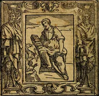 An illustration from Iconologia di Cesare Ripa Perugina ... Nella quale si descrivono diverse imagini di virtù, vitij, affetti, passioni humane, arti discipline, humori, elementi, corpi celesti, prouincie d'Italia, fiumi, tutte le parti del mondo, ed altre infinite materie. Opera utile ad oratori, predicatori, poeti pittori, sculptori, disegnatori, e ad ogni studioso, per inuentar concetti, emblemi, ed imprese, per diuisare qualsiuoglia appatato nuttiale, funerale, trionfale. Per rappresentar poemi drammatici, e per figurare co'suoi propij simboli ciò, che può cadere in pensiero humano. Ampliata ultimamente dallo stresso autore di CC. imagini, e erricchita di molti discorsi pieni di varia eruditione .. (1613)