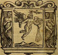 An illustration from Iconologia di Cesare Ripa Perugina ... Nella quale si descrivono diverse imagini di virtù, vitij, affetti, passioni humane, arti discipline, humori, elementi, corpi celesti, prouincie d'Italia, fiumi, tutte le parti del mondo, ed altre infinite materie. Opera utile ad oratori, predicatori, poeti pittori, sculptori, disegnatori, e ad ogni studioso, per inuentar concetti, emblemi, ed imprese, per diuisare qualsiuoglia appatato nuttiale, funerale, trionfale. Per rappresentar poemi drammatici, e per figurare co'suoi propij simboli ciò, che può cadere in pensiero humano. Ampliata ultimamente dallo stresso autore di CC. imagini, e erricchita di molti discorsi pieni di varia eruditione .. (1613)