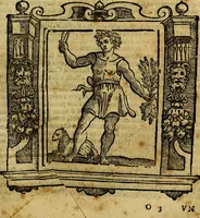 An illustration from Iconologia di Cesare Ripa Perugina ... Nella quale si descrivono diverse imagini di virtù, vitij, affetti, passioni humane, arti discipline, humori, elementi, corpi celesti, prouincie d'Italia, fiumi, tutte le parti del mondo, ed altre infinite materie. Opera utile ad oratori, predicatori, poeti pittori, sculptori, disegnatori, e ad ogni studioso, per inuentar concetti, emblemi, ed imprese, per diuisare qualsiuoglia appatato nuttiale, funerale, trionfale. Per rappresentar poemi drammatici, e per figurare co'suoi propij simboli ciò, che può cadere in pensiero humano. Ampliata ultimamente dallo stresso autore di CC. imagini, e erricchita di molti discorsi pieni di varia eruditione .. (1613)