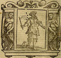 An illustration from Iconologia di Cesare Ripa Perugina ... Nella quale si descrivono diverse imagini di virtù, vitij, affetti, passioni humane, arti discipline, humori, elementi, corpi celesti, prouincie d'Italia, fiumi, tutte le parti del mondo, ed altre infinite materie. Opera utile ad oratori, predicatori, poeti pittori, sculptori, disegnatori, e ad ogni studioso, per inuentar concetti, emblemi, ed imprese, per diuisare qualsiuoglia appatato nuttiale, funerale, trionfale. Per rappresentar poemi drammatici, e per figurare co'suoi propij simboli ciò, che può cadere in pensiero humano. Ampliata ultimamente dallo stresso autore di CC. imagini, e erricchita di molti discorsi pieni di varia eruditione .. (1613)