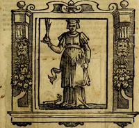 An illustration from Iconologia di Cesare Ripa Perugina ... Nella quale si descrivono diverse imagini di virtù, vitij, affetti, passioni humane, arti discipline, humori, elementi, corpi celesti, prouincie d'Italia, fiumi, tutte le parti del mondo, ed altre infinite materie. Opera utile ad oratori, predicatori, poeti pittori, sculptori, disegnatori, e ad ogni studioso, per inuentar concetti, emblemi, ed imprese, per diuisare qualsiuoglia appatato nuttiale, funerale, trionfale. Per rappresentar poemi drammatici, e per figurare co'suoi propij simboli ciò, che può cadere in pensiero humano. Ampliata ultimamente dallo stresso autore di CC. imagini, e erricchita di molti discorsi pieni di varia eruditione .. (1613)