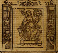 An illustration from Iconologia di Cesare Ripa Perugina ... Nella quale si descrivono diverse imagini di virtù, vitij, affetti, passioni humane, arti discipline, humori, elementi, corpi celesti, prouincie d'Italia, fiumi, tutte le parti del mondo, ed altre infinite materie. Opera utile ad oratori, predicatori, poeti pittori, sculptori, disegnatori, e ad ogni studioso, per inuentar concetti, emblemi, ed imprese, per diuisare qualsiuoglia appatato nuttiale, funerale, trionfale. Per rappresentar poemi drammatici, e per figurare co'suoi propij simboli ciò, che può cadere in pensiero humano. Ampliata ultimamente dallo stresso autore di CC. imagini, e erricchita di molti discorsi pieni di varia eruditione .. (1613)
