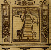 An illustration from Iconologia di Cesare Ripa Perugina ... Nella quale si descrivono diverse imagini di virtù, vitij, affetti, passioni humane, arti discipline, humori, elementi, corpi celesti, prouincie d'Italia, fiumi, tutte le parti del mondo, ed altre infinite materie. Opera utile ad oratori, predicatori, poeti pittori, sculptori, disegnatori, e ad ogni studioso, per inuentar concetti, emblemi, ed imprese, per diuisare qualsiuoglia appatato nuttiale, funerale, trionfale. Per rappresentar poemi drammatici, e per figurare co'suoi propij simboli ciò, che può cadere in pensiero humano. Ampliata ultimamente dallo stresso autore di CC. imagini, e erricchita di molti discorsi pieni di varia eruditione .. (1613)