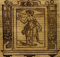 An illustration from Iconologia di Cesare Ripa Perugina ... Nella quale si descrivono diverse imagini di virtù, vitij, affetti, passioni humane, arti discipline, humori, elementi, corpi celesti, prouincie d'Italia, fiumi, tutte le parti del mondo, ed altre infinite materie. Opera utile ad oratori, predicatori, poeti pittori, sculptori, disegnatori, e ad ogni studioso, per inuentar concetti, emblemi, ed imprese, per diuisare qualsiuoglia appatato nuttiale, funerale, trionfale. Per rappresentar poemi drammatici, e per figurare co'suoi propij simboli ciò, che può cadere in pensiero humano. Ampliata ultimamente dallo stresso autore di CC. imagini, e erricchita di molti discorsi pieni di varia eruditione .. (1613)