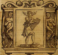 An illustration from Iconologia di Cesare Ripa Perugina ... Nella quale si descrivono diverse imagini di virtù, vitij, affetti, passioni humane, arti discipline, humori, elementi, corpi celesti, prouincie d'Italia, fiumi, tutte le parti del mondo, ed altre infinite materie. Opera utile ad oratori, predicatori, poeti pittori, sculptori, disegnatori, e ad ogni studioso, per inuentar concetti, emblemi, ed imprese, per diuisare qualsiuoglia appatato nuttiale, funerale, trionfale. Per rappresentar poemi drammatici, e per figurare co'suoi propij simboli ciò, che può cadere in pensiero humano. Ampliata ultimamente dallo stresso autore di CC. imagini, e erricchita di molti discorsi pieni di varia eruditione .. (1613)