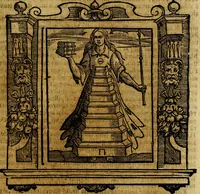An illustration from Iconologia di Cesare Ripa Perugina ... Nella quale si descrivono diverse imagini di virtù, vitij, affetti, passioni humane, arti discipline, humori, elementi, corpi celesti, prouincie d'Italia, fiumi, tutte le parti del mondo, ed altre infinite materie. Opera utile ad oratori, predicatori, poeti pittori, sculptori, disegnatori, e ad ogni studioso, per inuentar concetti, emblemi, ed imprese, per diuisare qualsiuoglia appatato nuttiale, funerale, trionfale. Per rappresentar poemi drammatici, e per figurare co'suoi propij simboli ciò, che può cadere in pensiero humano. Ampliata ultimamente dallo stresso autore di CC. imagini, e erricchita di molti discorsi pieni di varia eruditione .. (1613)