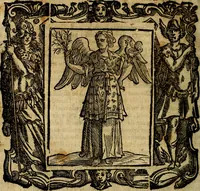 An illustration from Iconologia di Cesare Ripa Perugina ... Nella quale si descrivono diverse imagini di virtù, vitij, affetti, passioni humane, arti discipline, humori, elementi, corpi celesti, prouincie d'Italia, fiumi, tutte le parti del mondo, ed altre infinite materie. Opera utile ad oratori, predicatori, poeti pittori, sculptori, disegnatori, e ad ogni studioso, per inuentar concetti, emblemi, ed imprese, per diuisare qualsiuoglia appatato nuttiale, funerale, trionfale. Per rappresentar poemi drammatici, e per figurare co'suoi propij simboli ciò, che può cadere in pensiero humano. Ampliata ultimamente dallo stresso autore di CC. imagini, e erricchita di molti discorsi pieni di varia eruditione .. (1613)