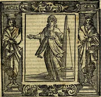 An illustration from Iconologia di Cesare Ripa Perugina ... Nella quale si descrivono diverse imagini di virtù, vitij, affetti, passioni humane, arti discipline, humori, elementi, corpi celesti, prouincie d'Italia, fiumi, tutte le parti del mondo, ed altre infinite materie. Opera utile ad oratori, predicatori, poeti pittori, sculptori, disegnatori, e ad ogni studioso, per inuentar concetti, emblemi, ed imprese, per diuisare qualsiuoglia appatato nuttiale, funerale, trionfale. Per rappresentar poemi drammatici, e per figurare co'suoi propij simboli ciò, che può cadere in pensiero humano. Ampliata ultimamente dallo stresso autore di CC. imagini, e erricchita di molti discorsi pieni di varia eruditione .. (1613)