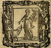 An illustration from Iconologia di Cesare Ripa Perugina ... Nella quale si descrivono diverse imagini di virtù, vitij, affetti, passioni humane, arti discipline, humori, elementi, corpi celesti, prouincie d'Italia, fiumi, tutte le parti del mondo, ed altre infinite materie. Opera utile ad oratori, predicatori, poeti pittori, sculptori, disegnatori, e ad ogni studioso, per inuentar concetti, emblemi, ed imprese, per diuisare qualsiuoglia appatato nuttiale, funerale, trionfale. Per rappresentar poemi drammatici, e per figurare co'suoi propij simboli ciò, che può cadere in pensiero humano. Ampliata ultimamente dallo stresso autore di CC. imagini, e erricchita di molti discorsi pieni di varia eruditione .. (1613)