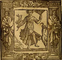 An illustration from Iconologia di Cesare Ripa Perugina ... Nella quale si descrivono diverse imagini di virtù, vitij, affetti, passioni humane, arti discipline, humori, elementi, corpi celesti, prouincie d'Italia, fiumi, tutte le parti del mondo, ed altre infinite materie. Opera utile ad oratori, predicatori, poeti pittori, sculptori, disegnatori, e ad ogni studioso, per inuentar concetti, emblemi, ed imprese, per diuisare qualsiuoglia appatato nuttiale, funerale, trionfale. Per rappresentar poemi drammatici, e per figurare co'suoi propij simboli ciò, che può cadere in pensiero humano. Ampliata ultimamente dallo stresso autore di CC. imagini, e erricchita di molti discorsi pieni di varia eruditione .. (1613)