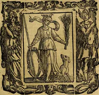 An illustration from Iconologia di Cesare Ripa Perugina ... Nella quale si descrivono diverse imagini di virtù, vitij, affetti, passioni humane, arti discipline, humori, elementi, corpi celesti, prouincie d'Italia, fiumi, tutte le parti del mondo, ed altre infinite materie. Opera utile ad oratori, predicatori, poeti pittori, sculptori, disegnatori, e ad ogni studioso, per inuentar concetti, emblemi, ed imprese, per diuisare qualsiuoglia appatato nuttiale, funerale, trionfale. Per rappresentar poemi drammatici, e per figurare co'suoi propij simboli ciò, che può cadere in pensiero humano. Ampliata ultimamente dallo stresso autore di CC. imagini, e erricchita di molti discorsi pieni di varia eruditione .. (1613)