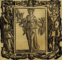 An illustration from Iconologia di Cesare Ripa Perugina ... Nella quale si descrivono diverse imagini di virtù, vitij, affetti, passioni humane, arti discipline, humori, elementi, corpi celesti, prouincie d'Italia, fiumi, tutte le parti del mondo, ed altre infinite materie. Opera utile ad oratori, predicatori, poeti pittori, sculptori, disegnatori, e ad ogni studioso, per inuentar concetti, emblemi, ed imprese, per diuisare qualsiuoglia appatato nuttiale, funerale, trionfale. Per rappresentar poemi drammatici, e per figurare co'suoi propij simboli ciò, che può cadere in pensiero humano. Ampliata ultimamente dallo stresso autore di CC. imagini, e erricchita di molti discorsi pieni di varia eruditione .. (1613)