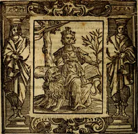 An illustration from Iconologia di Cesare Ripa Perugina ... Nella quale si descrivono diverse imagini di virtù, vitij, affetti, passioni humane, arti discipline, humori, elementi, corpi celesti, prouincie d'Italia, fiumi, tutte le parti del mondo, ed altre infinite materie. Opera utile ad oratori, predicatori, poeti pittori, sculptori, disegnatori, e ad ogni studioso, per inuentar concetti, emblemi, ed imprese, per diuisare qualsiuoglia appatato nuttiale, funerale, trionfale. Per rappresentar poemi drammatici, e per figurare co'suoi propij simboli ciò, che può cadere in pensiero humano. Ampliata ultimamente dallo stresso autore di CC. imagini, e erricchita di molti discorsi pieni di varia eruditione .. (1613)