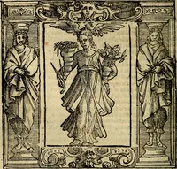 An illustration from Iconologia di Cesare Ripa Perugina ... Nella quale si descrivono diverse imagini di virtù, vitij, affetti, passioni humane, arti discipline, humori, elementi, corpi celesti, prouincie d'Italia, fiumi, tutte le parti del mondo, ed altre infinite materie. Opera utile ad oratori, predicatori, poeti pittori, sculptori, disegnatori, e ad ogni studioso, per inuentar concetti, emblemi, ed imprese, per diuisare qualsiuoglia appatato nuttiale, funerale, trionfale. Per rappresentar poemi drammatici, e per figurare co'suoi propij simboli ciò, che può cadere in pensiero humano. Ampliata ultimamente dallo stresso autore di CC. imagini, e erricchita di molti discorsi pieni di varia eruditione .. (1613)