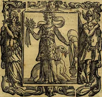 An illustration from Iconologia di Cesare Ripa Perugina ... Nella quale si descrivono diverse imagini di virtù, vitij, affetti, passioni humane, arti discipline, humori, elementi, corpi celesti, prouincie d'Italia, fiumi, tutte le parti del mondo, ed altre infinite materie. Opera utile ad oratori, predicatori, poeti pittori, sculptori, disegnatori, e ad ogni studioso, per inuentar concetti, emblemi, ed imprese, per diuisare qualsiuoglia appatato nuttiale, funerale, trionfale. Per rappresentar poemi drammatici, e per figurare co'suoi propij simboli ciò, che può cadere in pensiero humano. Ampliata ultimamente dallo stresso autore di CC. imagini, e erricchita di molti discorsi pieni di varia eruditione .. (1613)