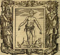 An illustration from Iconologia di Cesare Ripa Perugina ... Nella quale si descrivono diverse imagini di virtù, vitij, affetti, passioni humane, arti discipline, humori, elementi, corpi celesti, prouincie d'Italia, fiumi, tutte le parti del mondo, ed altre infinite materie. Opera utile ad oratori, predicatori, poeti pittori, sculptori, disegnatori, e ad ogni studioso, per inuentar concetti, emblemi, ed imprese, per diuisare qualsiuoglia appatato nuttiale, funerale, trionfale. Per rappresentar poemi drammatici, e per figurare co'suoi propij simboli ciò, che può cadere in pensiero humano. Ampliata ultimamente dallo stresso autore di CC. imagini, e erricchita di molti discorsi pieni di varia eruditione .. (1613)