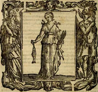 An illustration from Iconologia di Cesare Ripa Perugina ... Nella quale si descrivono diverse imagini di virtù, vitij, affetti, passioni humane, arti discipline, humori, elementi, corpi celesti, prouincie d'Italia, fiumi, tutte le parti del mondo, ed altre infinite materie. Opera utile ad oratori, predicatori, poeti pittori, sculptori, disegnatori, e ad ogni studioso, per inuentar concetti, emblemi, ed imprese, per diuisare qualsiuoglia appatato nuttiale, funerale, trionfale. Per rappresentar poemi drammatici, e per figurare co'suoi propij simboli ciò, che può cadere in pensiero humano. Ampliata ultimamente dallo stresso autore di CC. imagini, e erricchita di molti discorsi pieni di varia eruditione .. (1613)