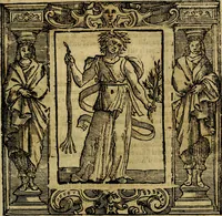 An illustration from Iconologia di Cesare Ripa Perugina ... Nella quale si descrivono diverse imagini di virtù, vitij, affetti, passioni humane, arti discipline, humori, elementi, corpi celesti, prouincie d'Italia, fiumi, tutte le parti del mondo, ed altre infinite materie. Opera utile ad oratori, predicatori, poeti pittori, sculptori, disegnatori, e ad ogni studioso, per inuentar concetti, emblemi, ed imprese, per diuisare qualsiuoglia appatato nuttiale, funerale, trionfale. Per rappresentar poemi drammatici, e per figurare co'suoi propij simboli ciò, che può cadere in pensiero humano. Ampliata ultimamente dallo stresso autore di CC. imagini, e erricchita di molti discorsi pieni di varia eruditione .. (1613)