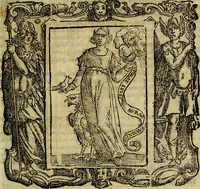 An illustration from Iconologia di Cesare Ripa Perugina ... Nella quale si descrivono diverse imagini di virtù, vitij, affetti, passioni humane, arti discipline, humori, elementi, corpi celesti, prouincie d'Italia, fiumi, tutte le parti del mondo, ed altre infinite materie. Opera utile ad oratori, predicatori, poeti pittori, sculptori, disegnatori, e ad ogni studioso, per inuentar concetti, emblemi, ed imprese, per diuisare qualsiuoglia appatato nuttiale, funerale, trionfale. Per rappresentar poemi drammatici, e per figurare co'suoi propij simboli ciò, che può cadere in pensiero humano. Ampliata ultimamente dallo stresso autore di CC. imagini, e erricchita di molti discorsi pieni di varia eruditione .. (1613)
