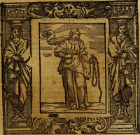 An illustration from Iconologia di Cesare Ripa Perugina ... Nella quale si descrivono diverse imagini di virtù, vitij, affetti, passioni humane, arti discipline, humori, elementi, corpi celesti, prouincie d'Italia, fiumi, tutte le parti del mondo, ed altre infinite materie. Opera utile ad oratori, predicatori, poeti pittori, sculptori, disegnatori, e ad ogni studioso, per inuentar concetti, emblemi, ed imprese, per diuisare qualsiuoglia appatato nuttiale, funerale, trionfale. Per rappresentar poemi drammatici, e per figurare co'suoi propij simboli ciò, che può cadere in pensiero humano. Ampliata ultimamente dallo stresso autore di CC. imagini, e erricchita di molti discorsi pieni di varia eruditione .. (1613)