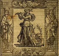 Picture 8 of 206 from Iconologia di Cesare Ripa Perugina ... Nella quale si descrivono diverse imagini di virtù, vitij, affetti, passioni humane, arti discipline, humori, elementi, corpi celesti, prouincie d'Italia, fiumi, tutte le parti del mondo, ed altre infinite materie. Opera utile ad oratori, predicatori, poeti pittori, sculptori, disegnatori, e ad ogni studioso, per inuentar concetti, emblemi, ed imprese, per diuisare qualsiuoglia appatato nuttiale, funerale, trionfale. Per rappresentar poemi drammatici, e per figurare co'suoi propij simboli ciò, che può cadere in pensiero humano. Ampliata ultimamente dallo stresso autore di CC. imagini, e erricchita di molti discorsi pieni di varia eruditione .. (1613), leaf 71