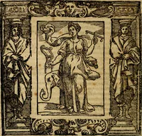 An illustration from Iconologia di Cesare Ripa Perugina ... Nella quale si descrivono diverse imagini di virtù, vitij, affetti, passioni humane, arti discipline, humori, elementi, corpi celesti, prouincie d'Italia, fiumi, tutte le parti del mondo, ed altre infinite materie. Opera utile ad oratori, predicatori, poeti pittori, sculptori, disegnatori, e ad ogni studioso, per inuentar concetti, emblemi, ed imprese, per diuisare qualsiuoglia appatato nuttiale, funerale, trionfale. Per rappresentar poemi drammatici, e per figurare co'suoi propij simboli ciò, che può cadere in pensiero humano. Ampliata ultimamente dallo stresso autore di CC. imagini, e erricchita di molti discorsi pieni di varia eruditione .. (1613)