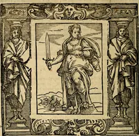 An illustration from Iconologia di Cesare Ripa Perugina ... Nella quale si descrivono diverse imagini di virtù, vitij, affetti, passioni humane, arti discipline, humori, elementi, corpi celesti, prouincie d'Italia, fiumi, tutte le parti del mondo, ed altre infinite materie. Opera utile ad oratori, predicatori, poeti pittori, sculptori, disegnatori, e ad ogni studioso, per inuentar concetti, emblemi, ed imprese, per diuisare qualsiuoglia appatato nuttiale, funerale, trionfale. Per rappresentar poemi drammatici, e per figurare co'suoi propij simboli ciò, che può cadere in pensiero humano. Ampliata ultimamente dallo stresso autore di CC. imagini, e erricchita di molti discorsi pieni di varia eruditione .. (1613)